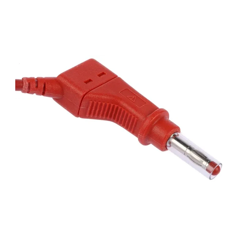 Staubli Connector Test Lead 32A, 600V, Red, 1 m Lead Length 66.9408-100-22