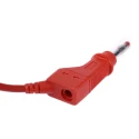 Staubli Connector Test Lead 32A, 600V, Red, 1 m Lead Length 66.9408-100-22