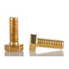 RS PRO Plain Brass Hex Bolt M6 x 16 mm, Plain Finish, DIN 933 483-2362