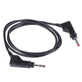 Staubli Connector Test Lead 32A, 600V, Black, 1 m Lead Length 66.9408-100-21