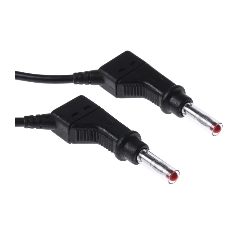 Staubli Connector Test Lead 32A, 600V, Black, 1 m Lead Length 66.9408-100-21