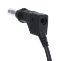 Staubli Connector Test Lead 32A, 600V, Black, 1 m Lead Length 66.9408-100-21