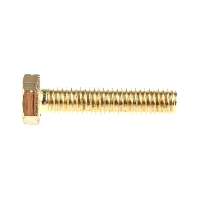 RS PRO Plain Brass Hex Bolt M6 x 30 mm, Grade 8.8, Plain Finish, DIN 933 483-2390