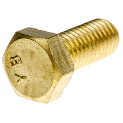 RS PRO Plain Brass Hex Bolt M8 x 20 mm 483-2413