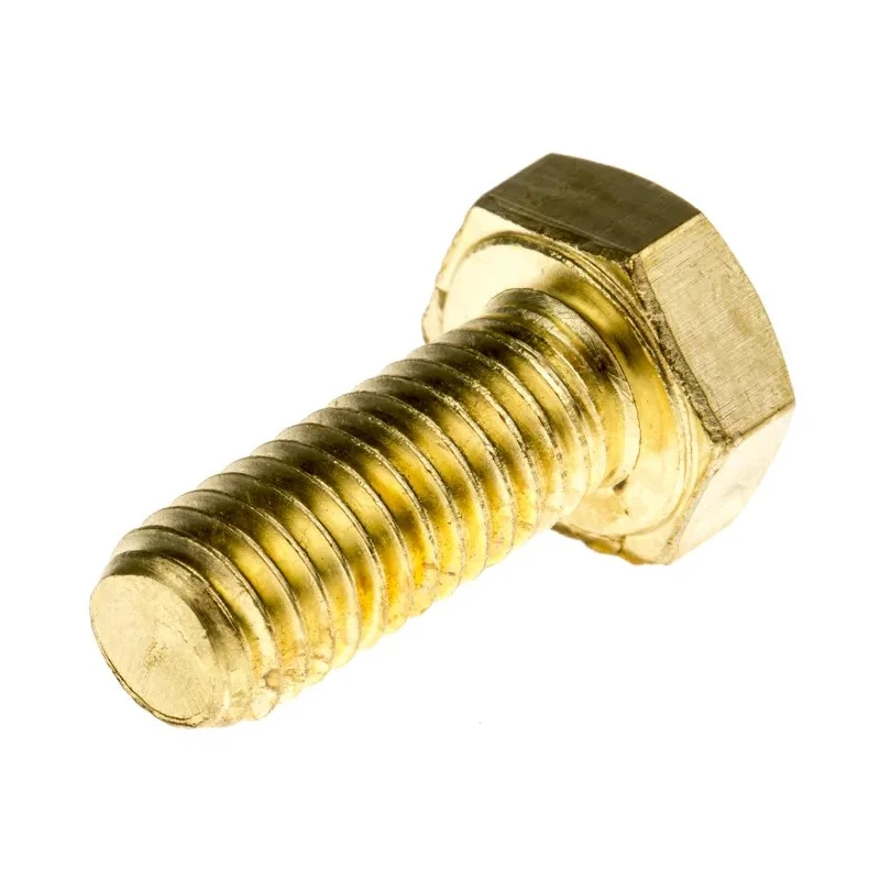 RS PRO Plain Brass Hex Bolt M8 x 20 mm 483-2413