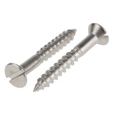 RS PRO Slot Countersunk Stainless Steel Wood Screw Metric Thread 30 mm Length 483-2889