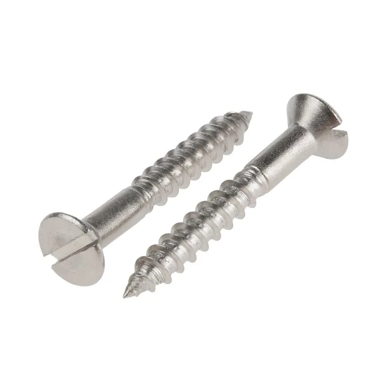 RS PRO Slot Countersunk Stainless Steel Wood Screw Metric Thread 30 mm Length 483-2889