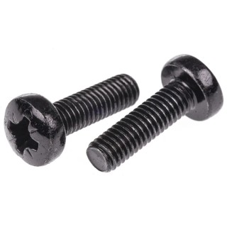 RS PRO Pozidriv Pan Steel Machine Screw 20 mm M6 483-1066