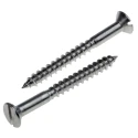 RS PRO Slot Countersunk Stainless Steel Wood Screw, Plain Finish, Metric Thread, 40 mm Length 483-2895