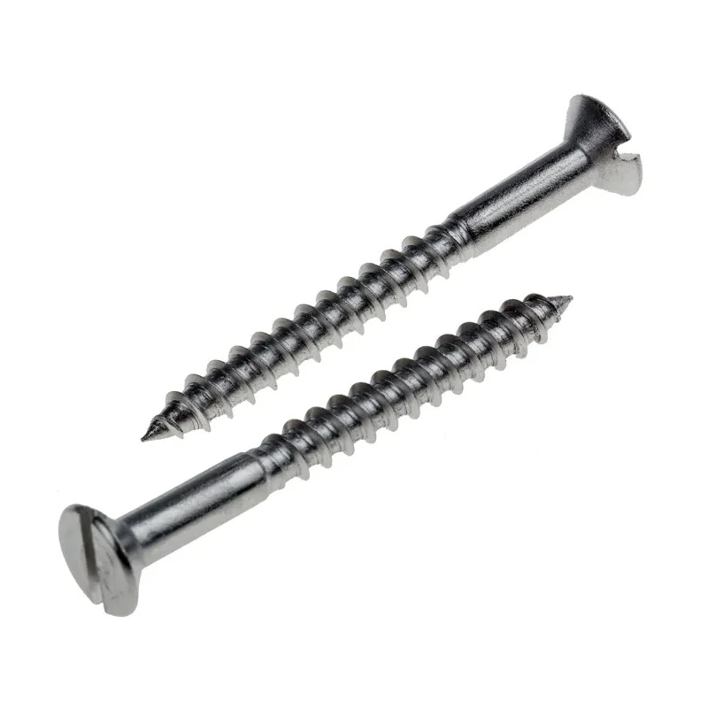 RS PRO Slot Countersunk Stainless Steel Wood Screw, Plain Finish, Metric Thread, 40 mm Length 483-2895