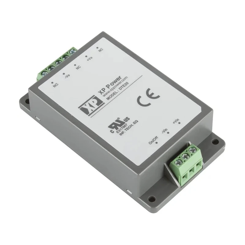 XP Power 20W DC-DC Converter, 12V DC Output, 36V DC Max Input, 1.67A, Chassis Mount, 8-Pin DTE20