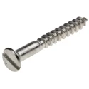RS PRO Slot Countersunk Stainless Steel Wood Screw, Plain Finish, Metric Thread, 40 mm Length 483-2930