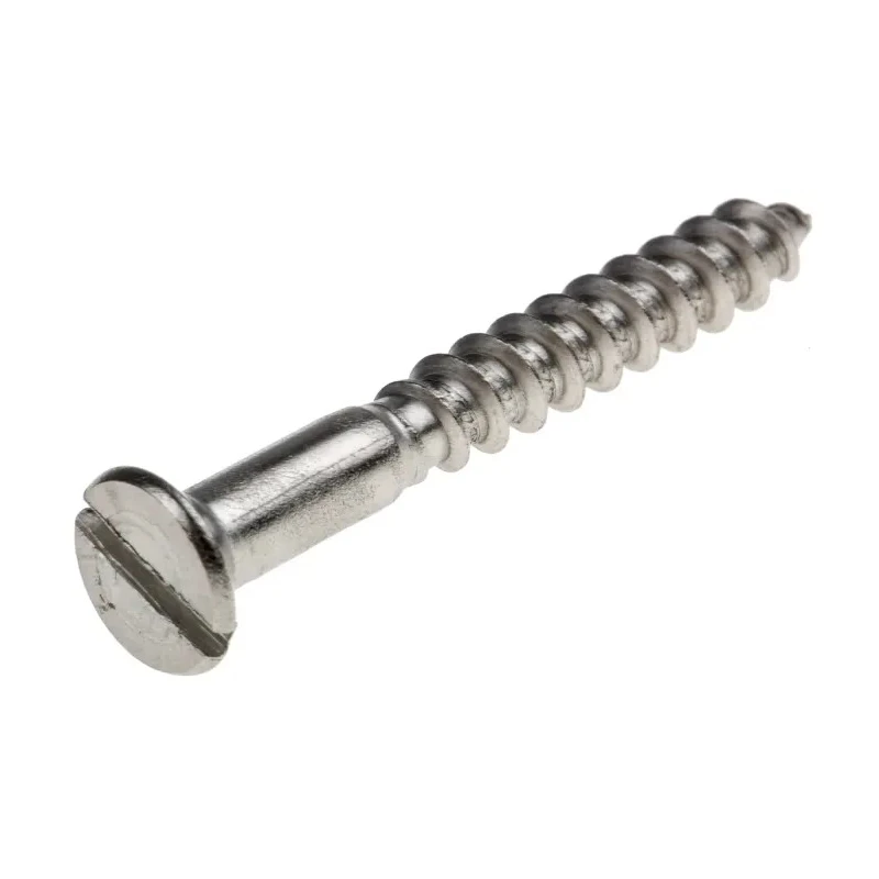RS PRO Slot Countersunk Stainless Steel Wood Screw, Plain Finish, Metric Thread, 40 mm Length 483-2930