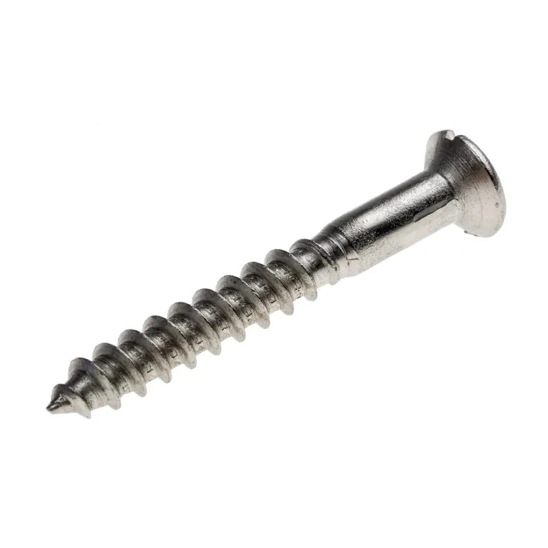 RS PRO Slot Countersunk Stainless Steel Wood Screw, Plain Finish, Metric Thread, 40 mm Length 483-2930