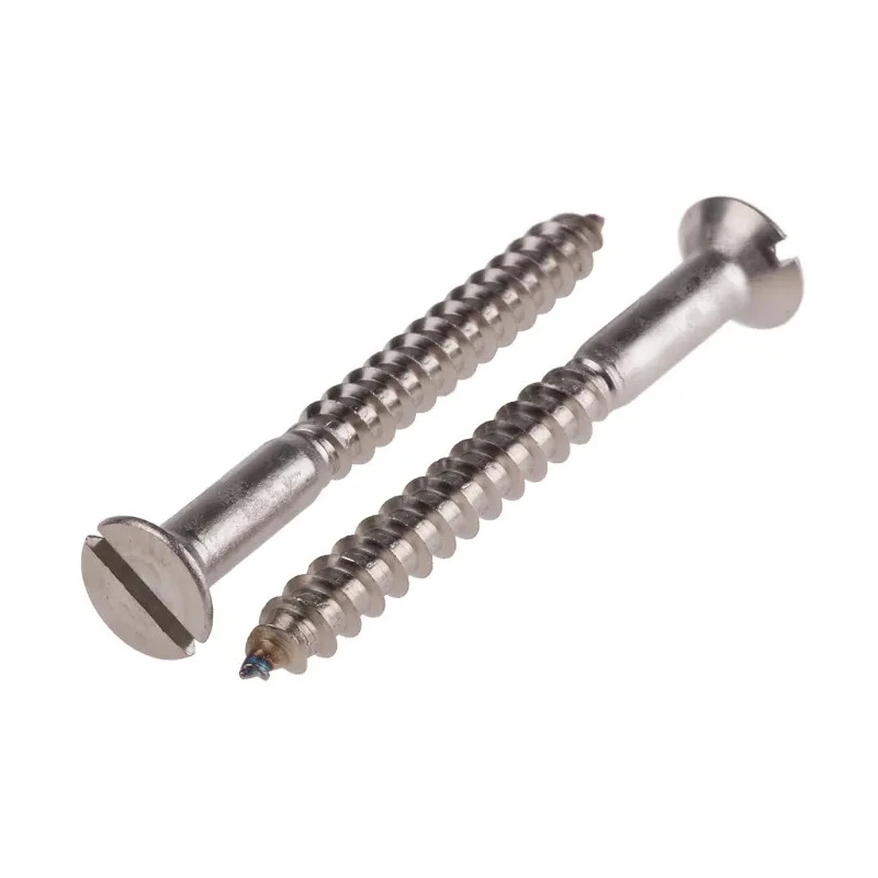 RS PRO Slot Countersunk Stainless Steel Wood Screw Plain Metric Thread 50 mm Length 483-2946