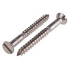 RS PRO Slot Countersunk Stainless Steel Wood Screw Plain Metric Thread 50 mm Length 483-2946