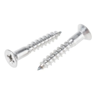 RS PRO Pozidriv Countersunk Stainless Steel Wood Screw, Plain Finish, Metric Thread, 30mm Length 483-3185