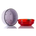Moflash Industrial LED Red Beacon 20V AC/DC, Flashing Steady Light Effect, Rear Side Mount LED Bulb, IP65 LED195-01WH-SB-02