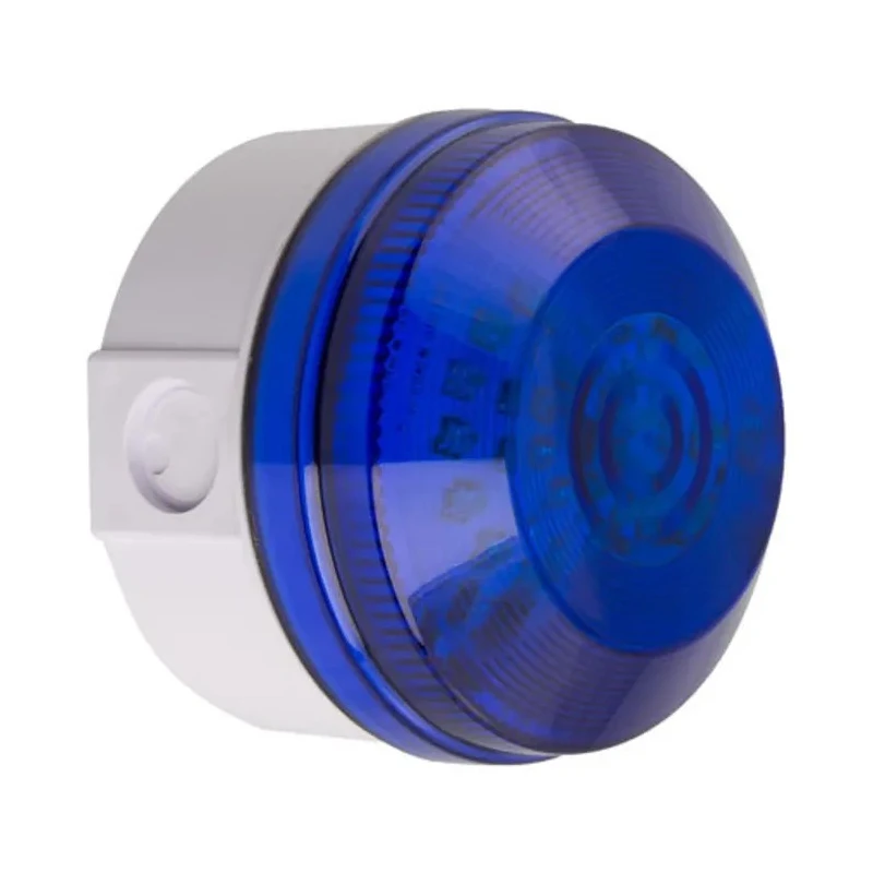 Moflash Blue LED Beacon 30V AC/DC Flashing Rear Mount, ABS Housing, IP65 LED195-02WH-03