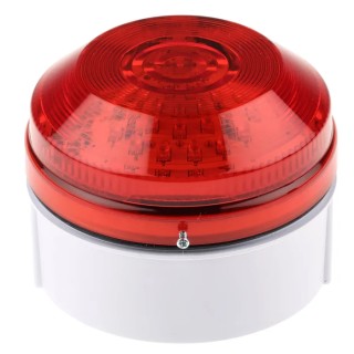 Moflash LED195 Series Red Beacon 30V AC/DC Flashing Rear, Side Mount LED Bulb IP65 LED195-02WH-02