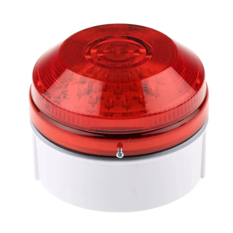 Moflash LED195 Series Red Beacon 30V AC/DC Flashing Rear, Side Mount LED Bulb IP65 LED195-02WH-02