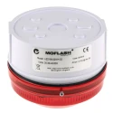 Moflash LED195 Series Red Beacon 30V AC/DC Flashing Rear, Side Mount LED Bulb IP65 LED195-02WH-02