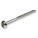 RS PRO Pozidriv Round Stainless Steel Wood Screw 4 mm Thread 40 mm Length 483-3236