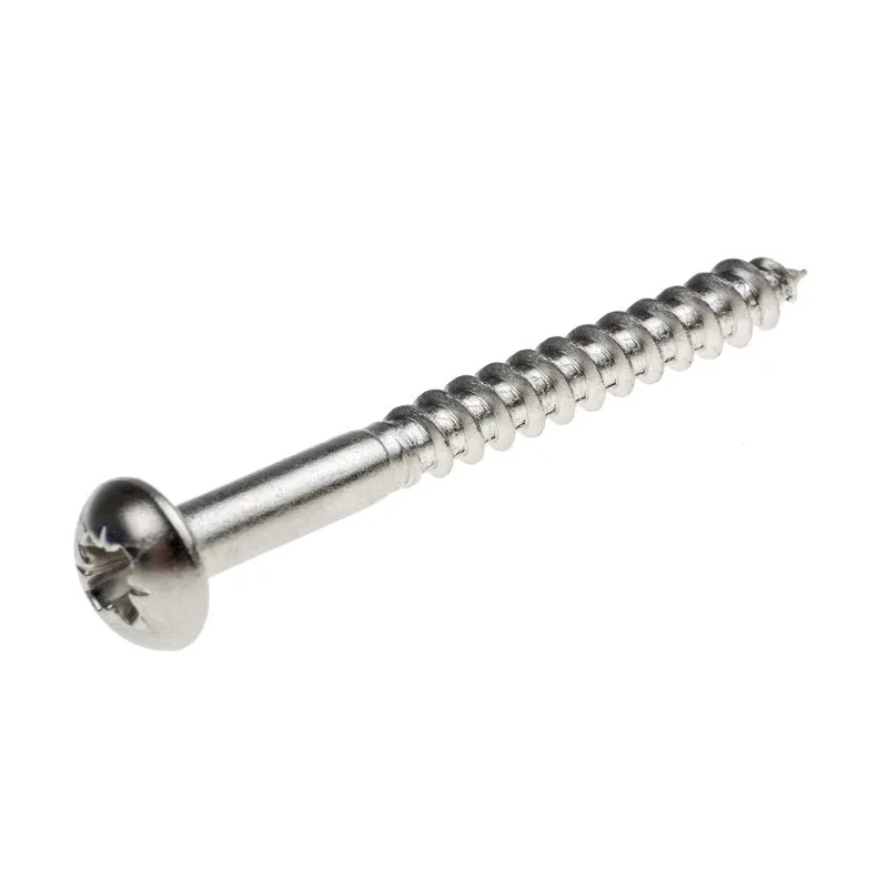 RS PRO Pozidriv Round Stainless Steel Wood Screw 4 mm Thread 40 mm Length 483-3236