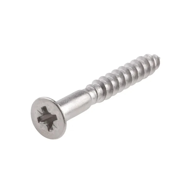 RS PRO Pozidriv Countersunk Stainless Steel Wood Screw, Plain Finish, Metric Thread, 40 mm Length 483-3191