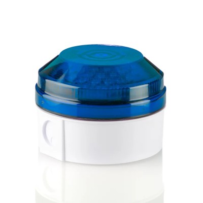 Moflash Industrial Blue LED Beacon Flashing Rear, ABS Housing, IP65, 280V AC/DC, LED195-05WH-03