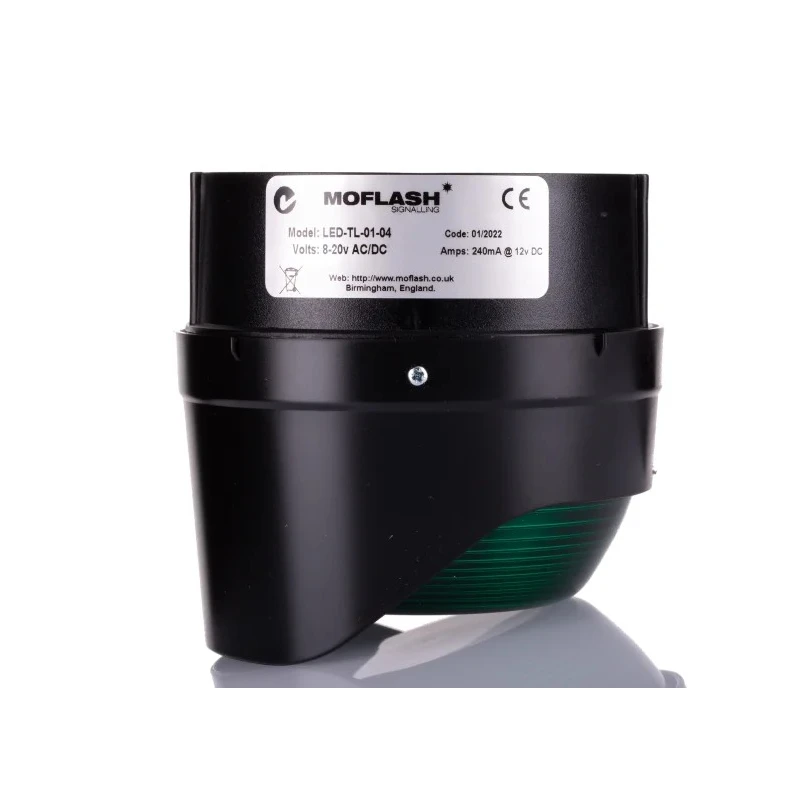 Moflash LED-TL Modular Series Green Beacon 280V AC/DC Steady and Flashing Wall Surface LED Bulb IP65 