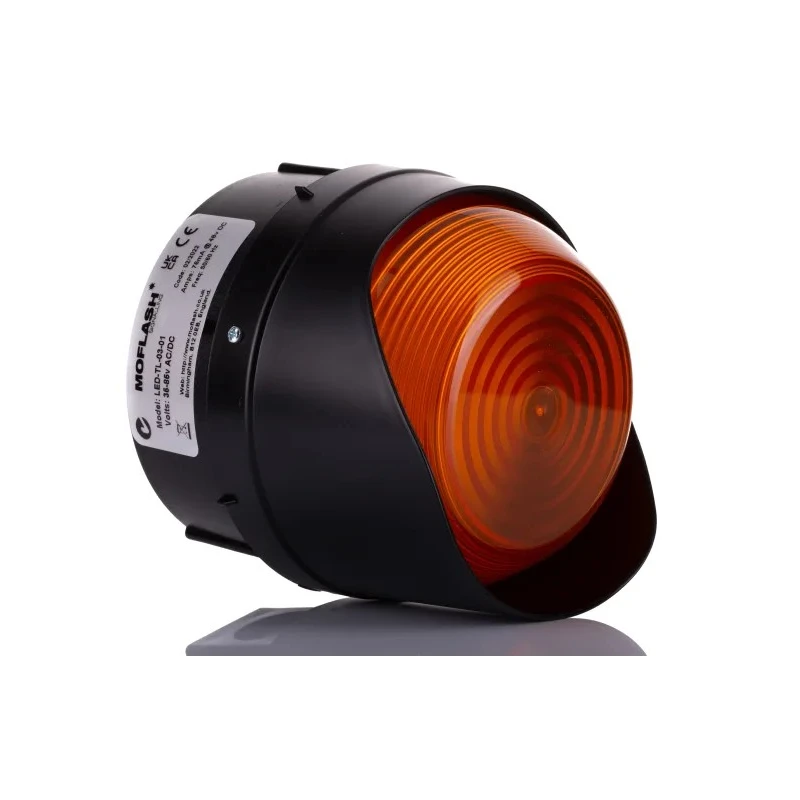 Moflash LED-TL Modular Series Amber Beacon 280V AC/DC Steady Flashing Wall Surface LED Bulb IP65 