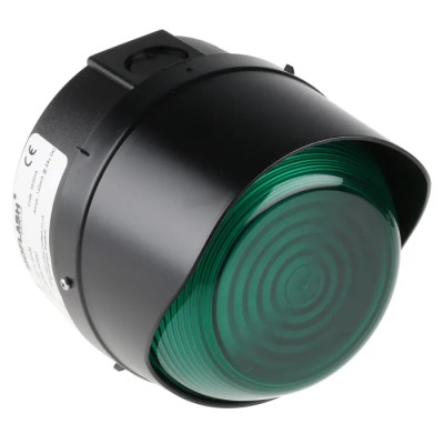 Moflash Steady Green LED Beacon Surface Wall Mount 280V AC/DC ABS Plastic Housing IP65 