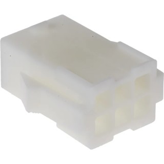 TE Connectivity Mini-Universal MATE-N-LOK Female Connector Housing 4.2 mm Pitch 6 Way 2 Row Straight 172160-1