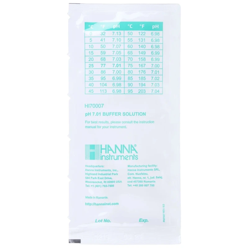 Hanna Instruments pH Buffer Solution 20 ml HI70007P