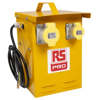 RS PRO Site Transformer 3 kVA 230 V ac Primary 110 V (55V-0V-55V) Secondary 32 A Output 122-6716