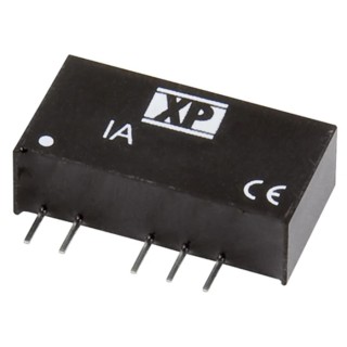XP Power Isolated DC/DC Converter Dual Output 5V, -5V, 100 mA, 13.2V dc Input, 10.8V Input, 1W, Through Hole SIP IA1205S