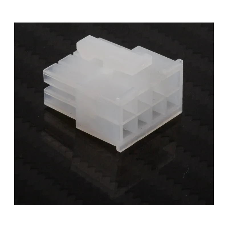 TE Connectivity Mini-Fit Jr Female Crimp Connector Housing 4.2 mm Pitch 8 Way 2 Row Straight 39-01-2080