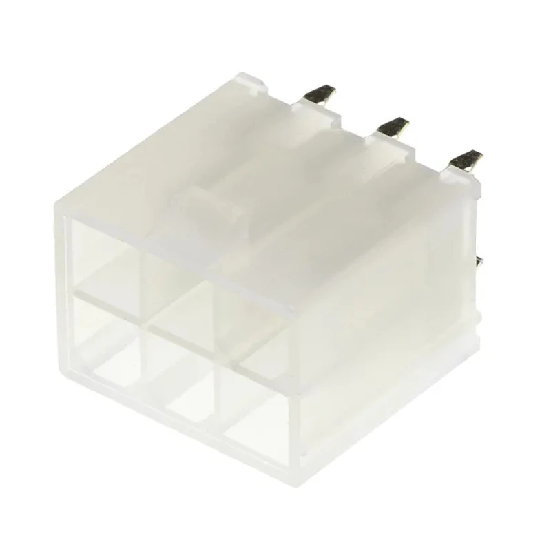 Molex Mini-Fit Jr Series Straight Through Hole PCB Header 6 Contact 4.2 mm Pitch 2 Row Shrouded 39-28-1063