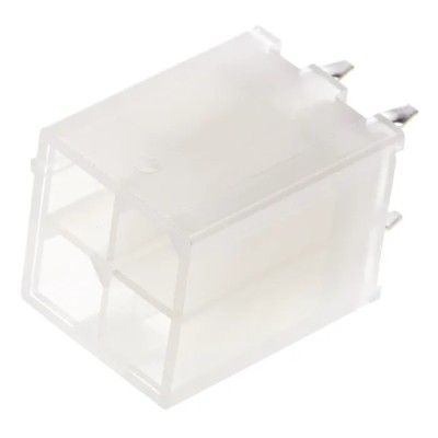 Molex Mini-Fit Jr Series Shrouded Straight Through Hole PCB Header 4 Contacts 4.2 mm Pitch 9A Current Rating 600V 39-28-1043