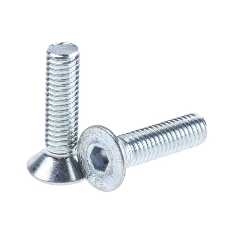 RS PRO Bright Zinc Plated Steel Hex Socket Countersunk Screw M3 x 12 mm 483-9767