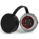 RS PRO Circular Connector 6 Contacts Front Mount M20 Socket Male IP67 500V Push Pull 233-8197