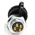 RS PRO Circular Connector 6 Contacts Front Mount M20 Socket Male IP67 500V Push Pull 233-8197