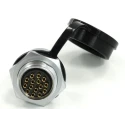 RS PRO Circular Connector 15 Contacts Front Mount Socket Male Chrome Plated Brass IP67 400V Push Pull 233-8196