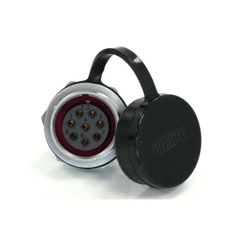 RS PRO Circular Connector, 8 Contacts, Front Mount, Socket, Female, IP67, 10A, 500V, Chrome Plated Brass 233-8205