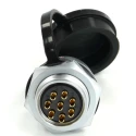 RS PRO Circular Connector, 8 Contacts, Front Mount, Socket, Female, IP67, 10A, 500V, Chrome Plated Brass 233-8205