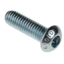 RS PRO Bright Zinc Steel Hex Socket Button Screw M6 x 20 mm 483-9688