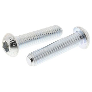 RS PRO Bright Zinc Steel Hex Socket Button Screw M6 x 25 mm 483-9694
