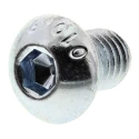 RS PRO Bright Zinc Steel Hex Socket Button Screw M8 x 12 mm 483-9701