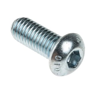 RS PRO Bright Zinc Steel Hex Socket Button Screw M8 x 20 mm 483-9739